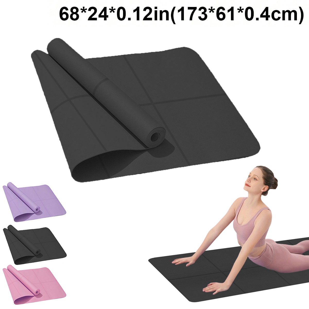 Mat de yoga 173×61 cm (0,4 cm)